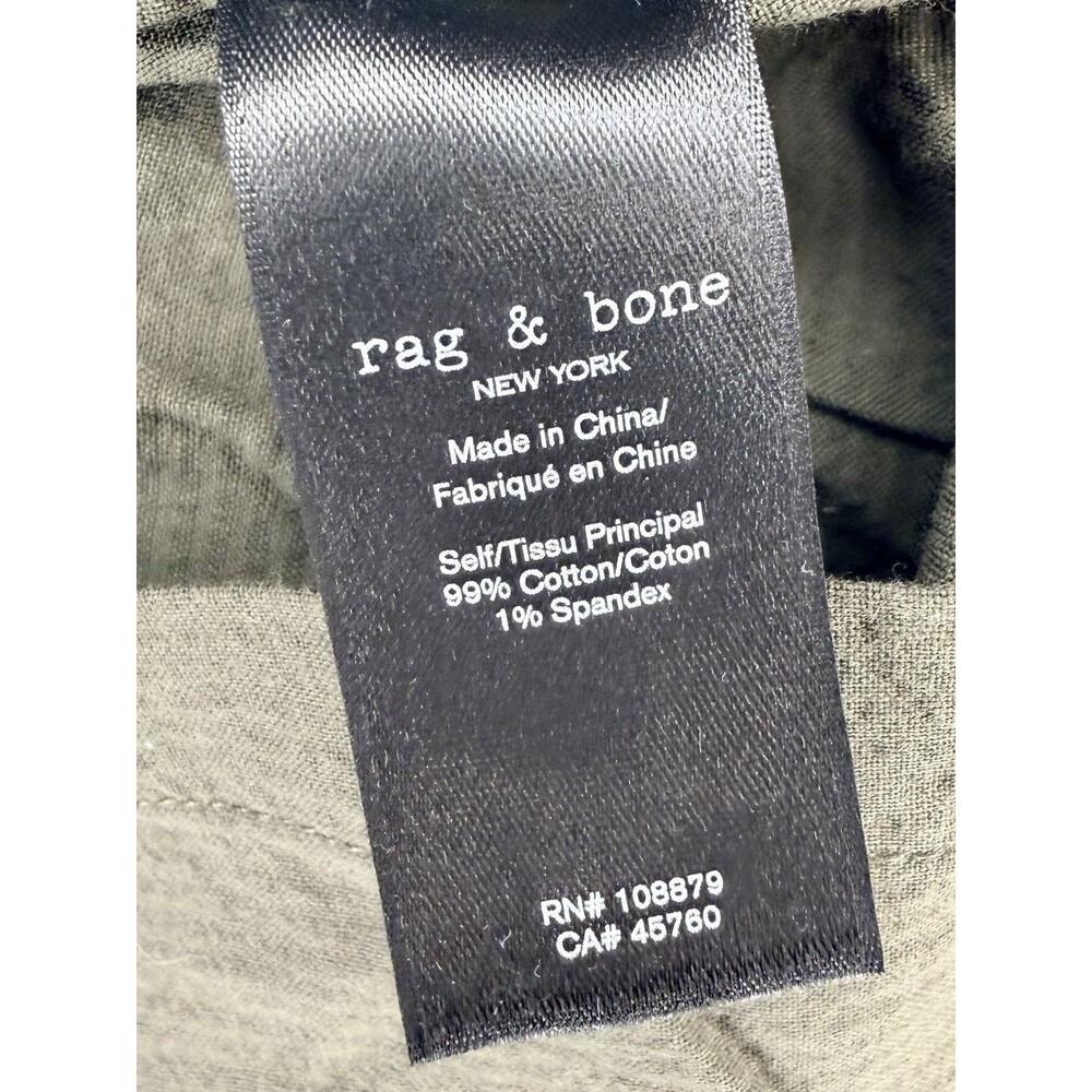 Rag & Bone Camille Seersucker Shorts Paperbag Waist Olive Green Size 10 EUC!! - Picture 6 of 6